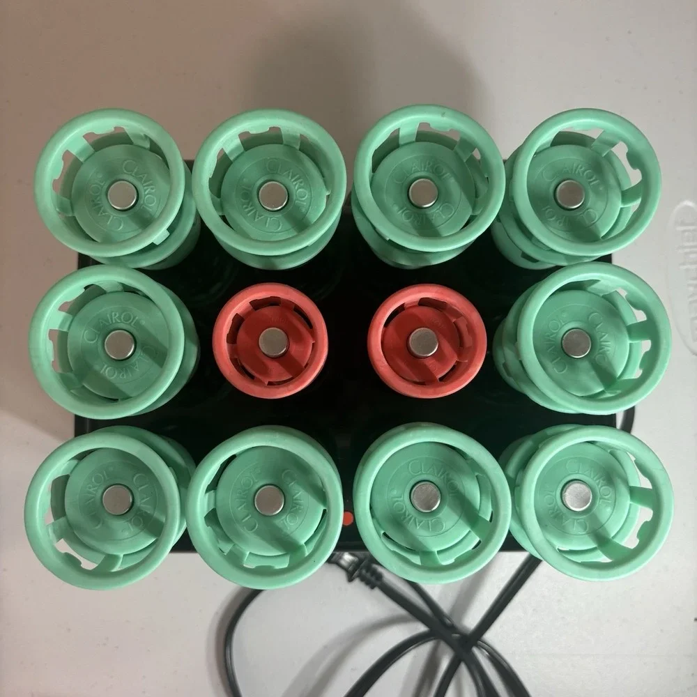Clairol Lock N Roll Hot Hair Rollers Curlers Pageant 24 Spoolies BT-1 Tested